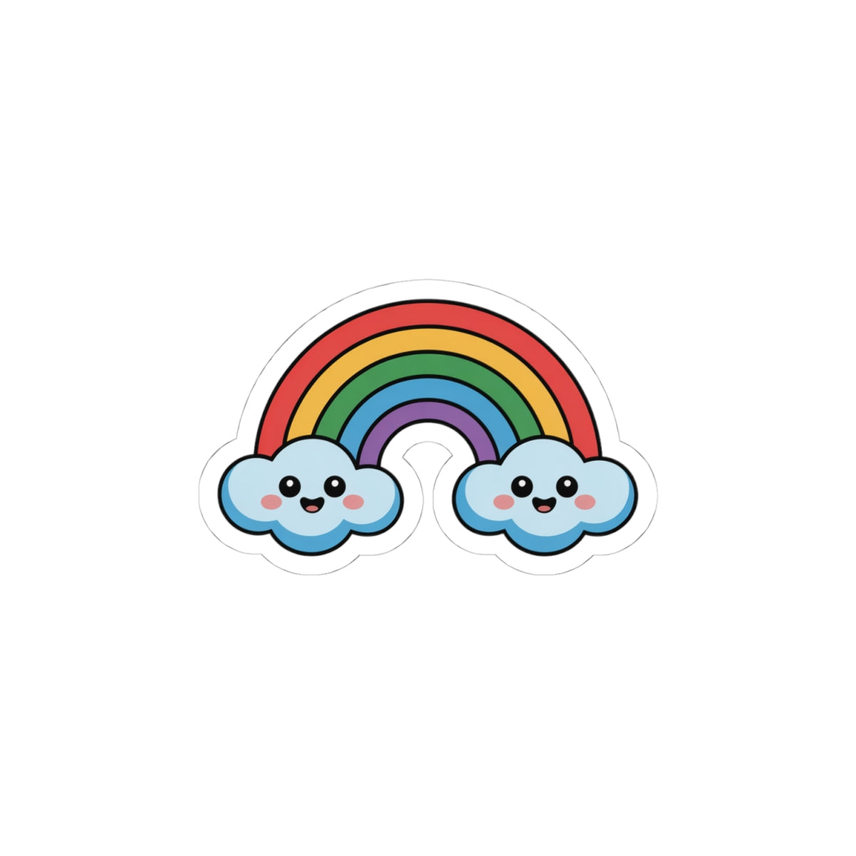 Cute Rainbow Kiss-Cut Stickers | Whimsical Cloud Design, Laptop Decals, Planner Stickers, Kids' Party Favors, Fun Gifts