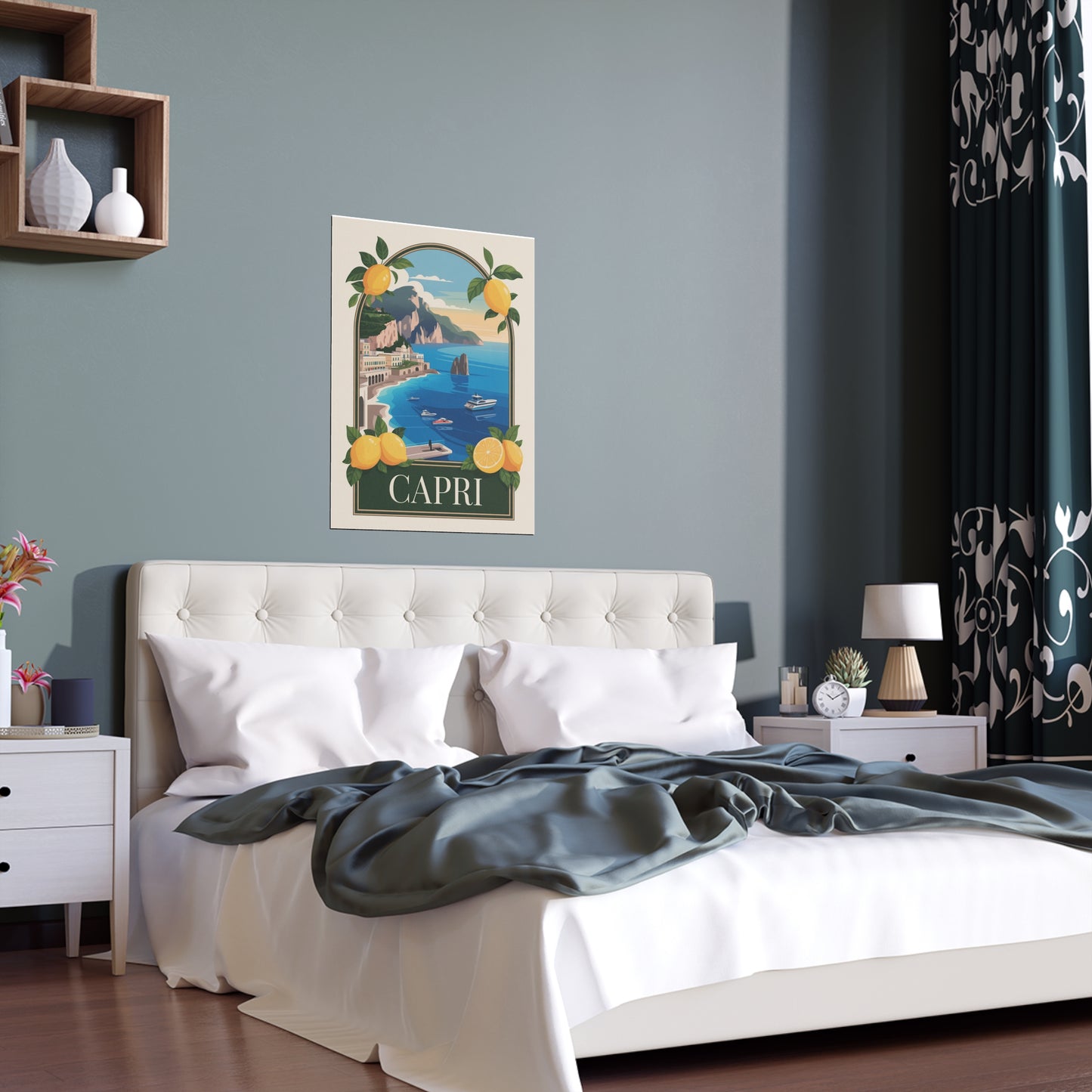 Capri Silk Poster | Coastal Decor, Wall Art, Summer Vibes, Home Decoration, Lemon Theme