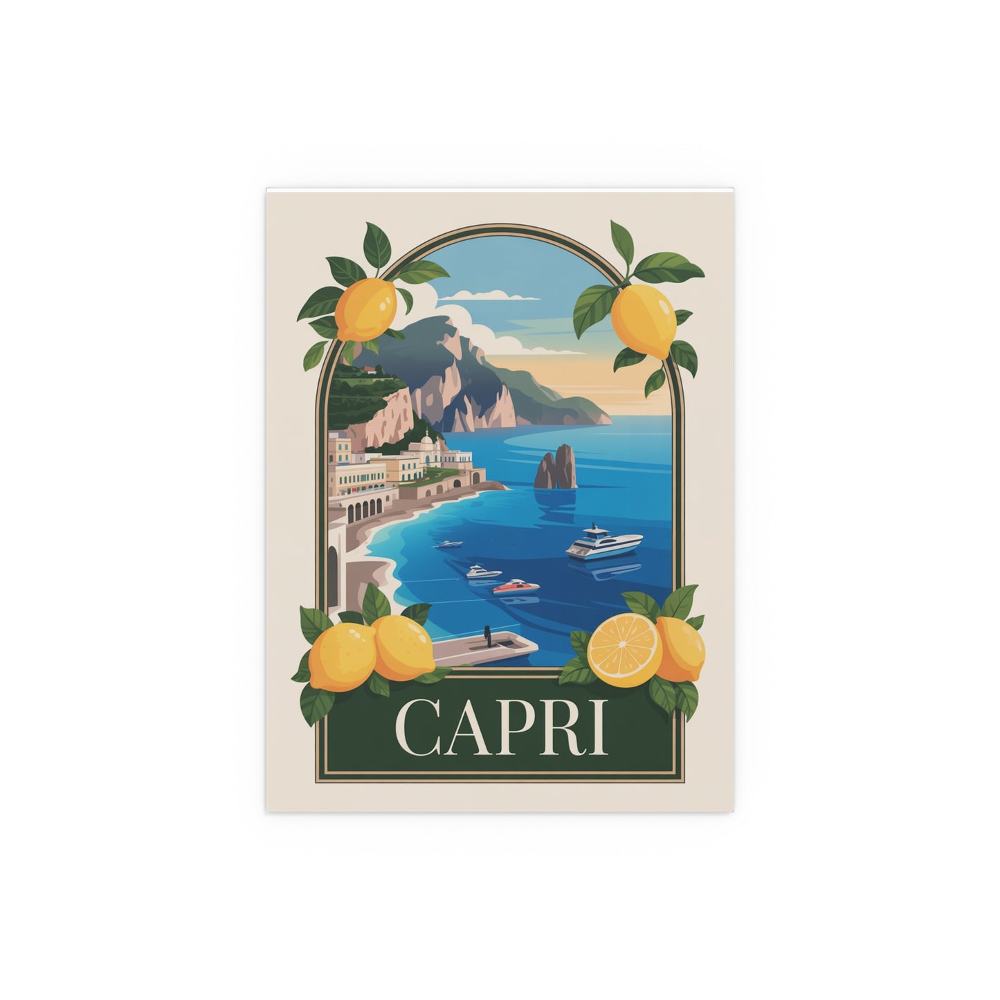 Capri Silk Poster | Coastal Decor, Wall Art, Summer Vibes, Home Decoration, Lemon Theme