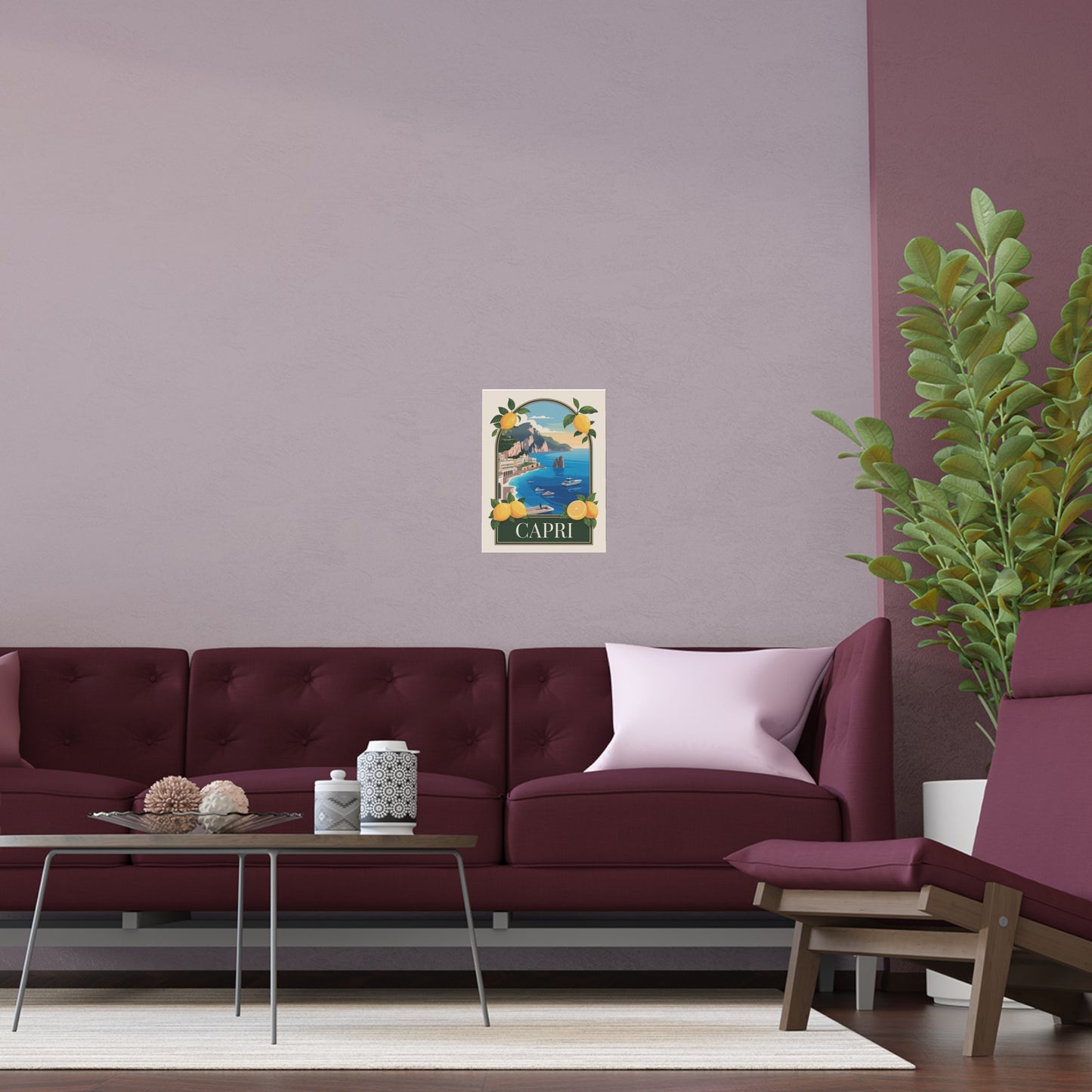 Capri Silk Poster | Coastal Decor, Wall Art, Summer Vibes, Home Decoration, Lemon Theme