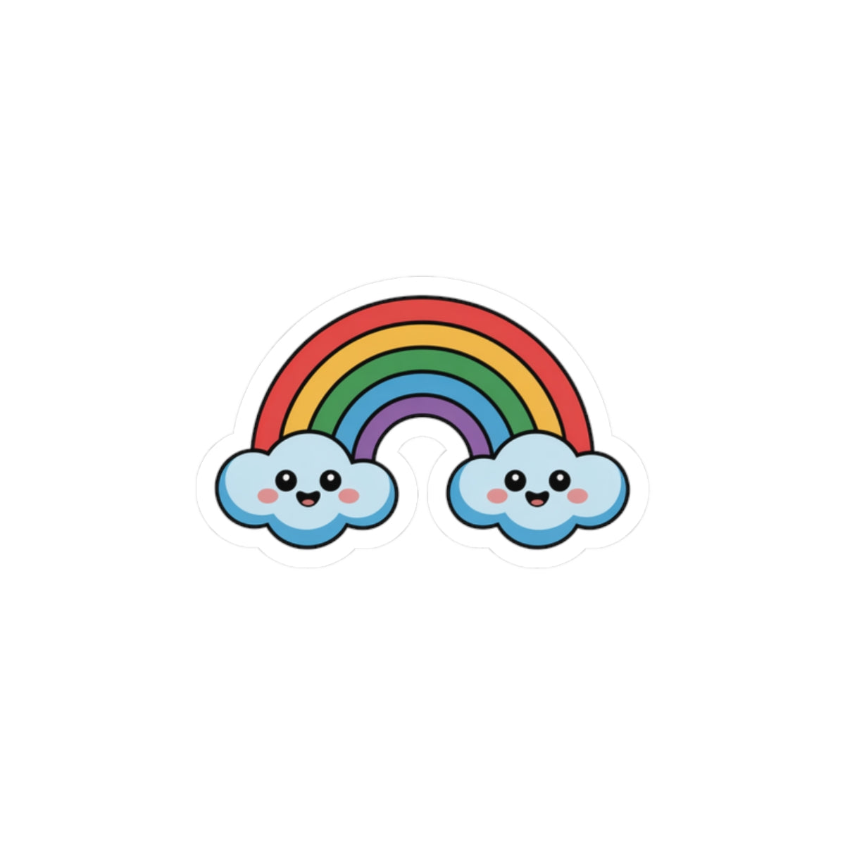 Cute Rainbow Kiss-Cut Stickers | Whimsical Cloud Design, Laptop Decals, Planner Stickers, Kids' Party Favors, Fun Gifts